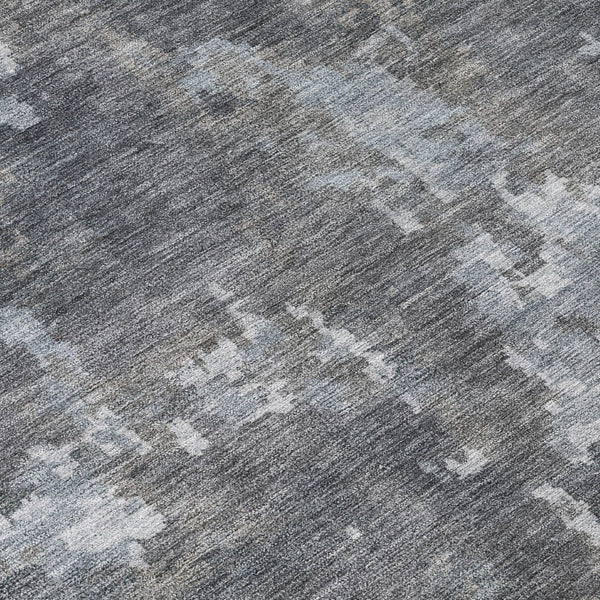 HomeRoots 8' Taupe and Beige Round Abstract Washable Area Rug - Stylish, Durable, Indoor/Outdoor Design! 688881