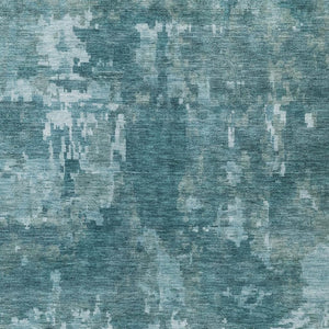 HomeRoots 5' X 8' Teal Blue & Aqua Abstract Indoor/Outdoor Area Rug – Stylish, Durable, Washable & Versatile! 688886
