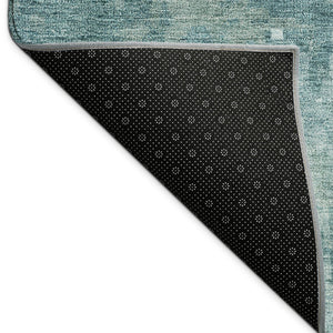 HomeRoots 5' X 8' Teal Blue & Aqua Abstract Indoor/Outdoor Area Rug – Stylish, Durable, Washable & Versatile! 688886