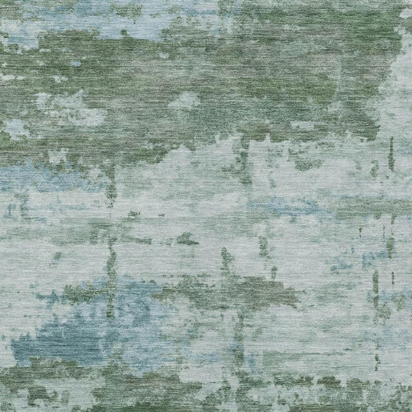 HomeRoots 10' Woven Artichoke Green and Ivory Abstract Area Rug - Durable, Washable for Indoor/Outdoor Use 688896