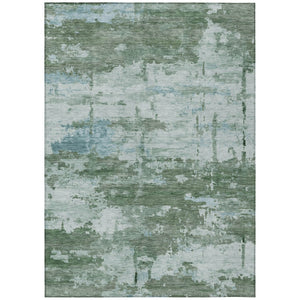 HomeRoots 10' Woven Artichoke Green and Ivory Abstract Area Rug - Durable, Washable for Indoor/Outdoor Use 688896