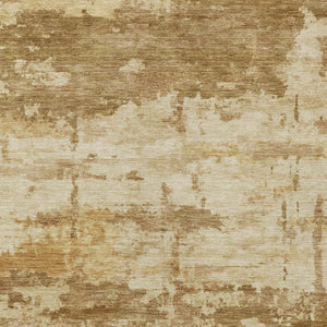 HomeRoots 5' Stylish Brown and Beige Abstract Washable Area Rug - Indoor/Outdoor, Durable, Machine-Washable 688910