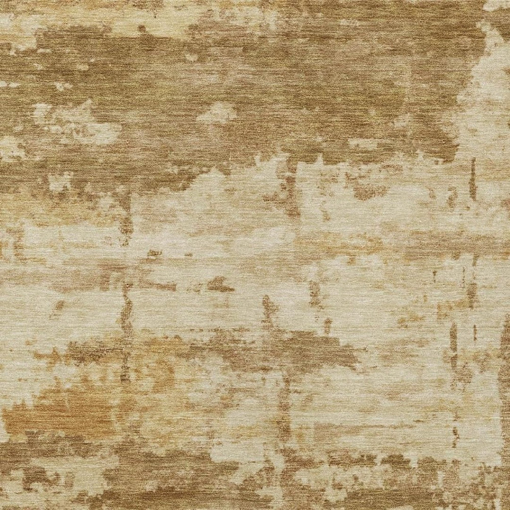 HomeRoots 9' X 12' Brown Abstract Area Rug - Washable, Durable, Versatile Design for Indoor & Outdoor Spaces 688913