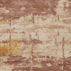HomeRoots 8' X 10' Modern Rust and Beige Abstract Area Rug - Washable, Durable, Stylish for Indoor & Outdoor Use 688924