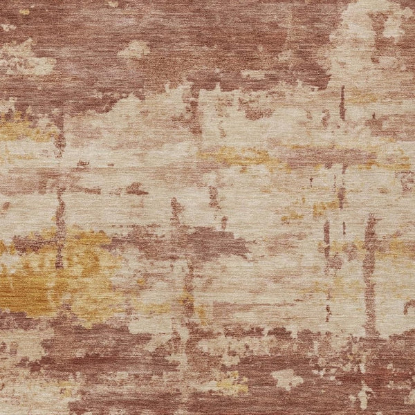 HomeRoots 8' X 10' Modern Rust and Beige Abstract Area Rug - Washable, Durable, Stylish for Indoor & Outdoor Use 688924