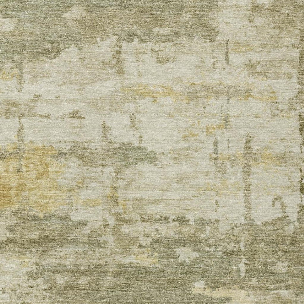 HomeRoots 5' X 8' Sage Ivory Gold Abstract Area Rug - Washable, Durable, Stylish for Indoor & Outdoor Spaces 688940