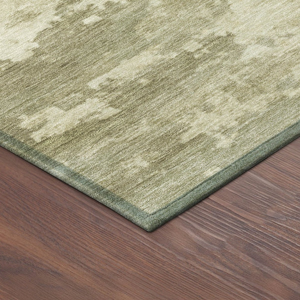 HomeRoots 8' Sage Ivory and Gold Round Abstract Rug - Stylish, Washable Indoor/Outdoor Area Rug for Any Space 688941