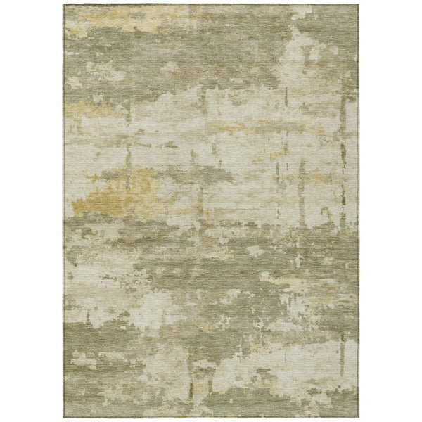 HomeRoots 9' X 12' Sage Abstract Area Rug – Elegant, Washable, Durable for Indoor & Outdoor Spaces, Pet-Friendly 688943