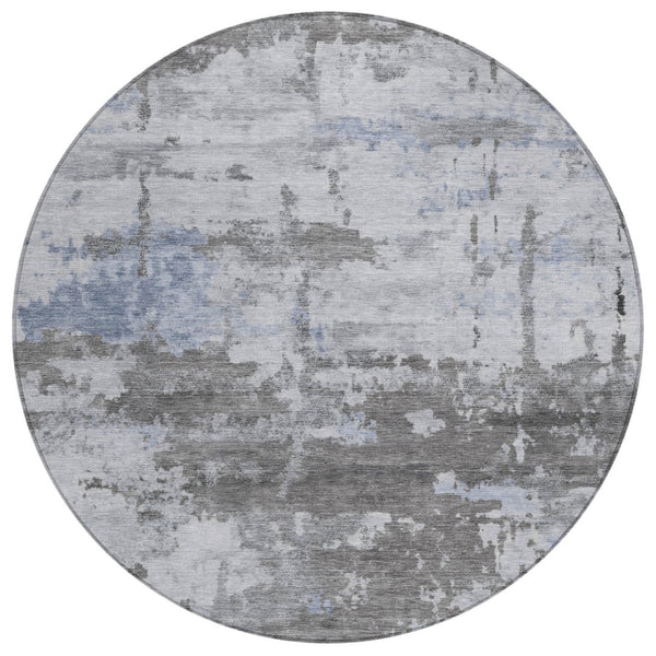 HomeRoots 8' Stylish Taupe and Ivory Round Area Rug - Washable, Durable, Perfect for Indoor & Outdoor Spaces 688947