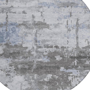 HomeRoots 8' Stylish Taupe and Ivory Round Area Rug - Washable, Durable, Perfect for Indoor & Outdoor Spaces 688947