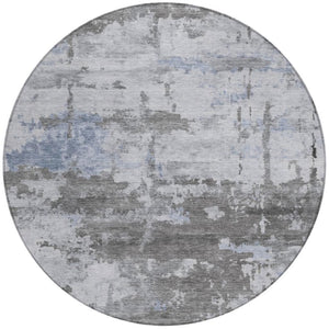 HomeRoots 8' Stylish Taupe and Ivory Round Area Rug - Washable, Durable, Perfect for Indoor & Outdoor Spaces 688947