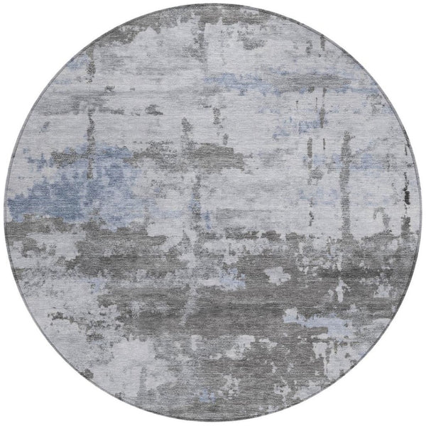 HomeRoots 8' Stylish Taupe and Ivory Round Area Rug - Washable, Durable, Perfect for Indoor & Outdoor Spaces 688947