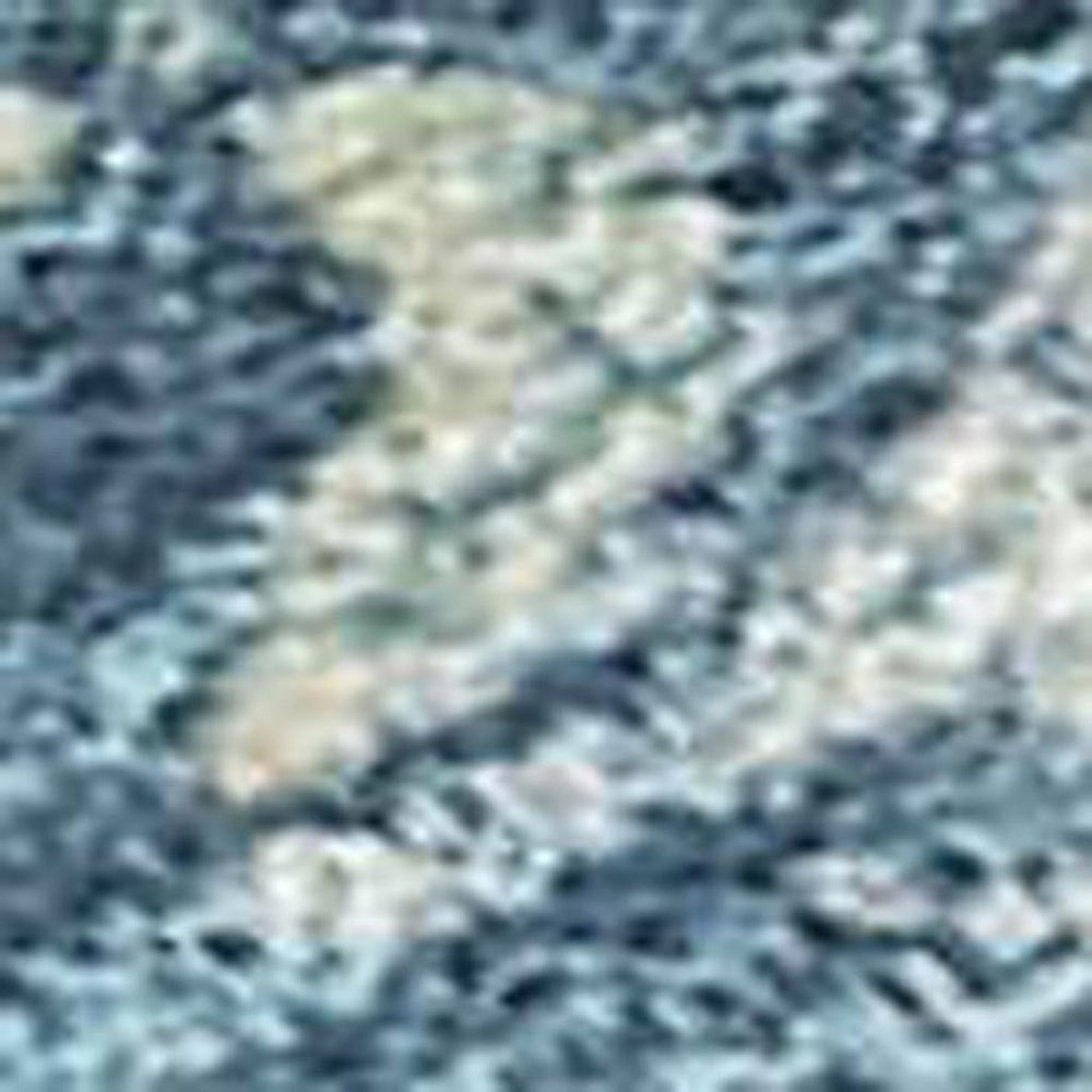 HomeRoots 9' X 12' Denim Blue and Gray Abstract Washable Area Rug - Durable, Stylish, Indoor/Outdoor Versatility! 688973