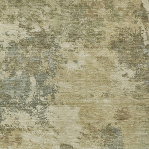 HomeRoots 5' Wheat And Beige Abstract Area Rug - Stylish, Washable Indoor/Outdoor Design for High-Traffic Spaces 688982