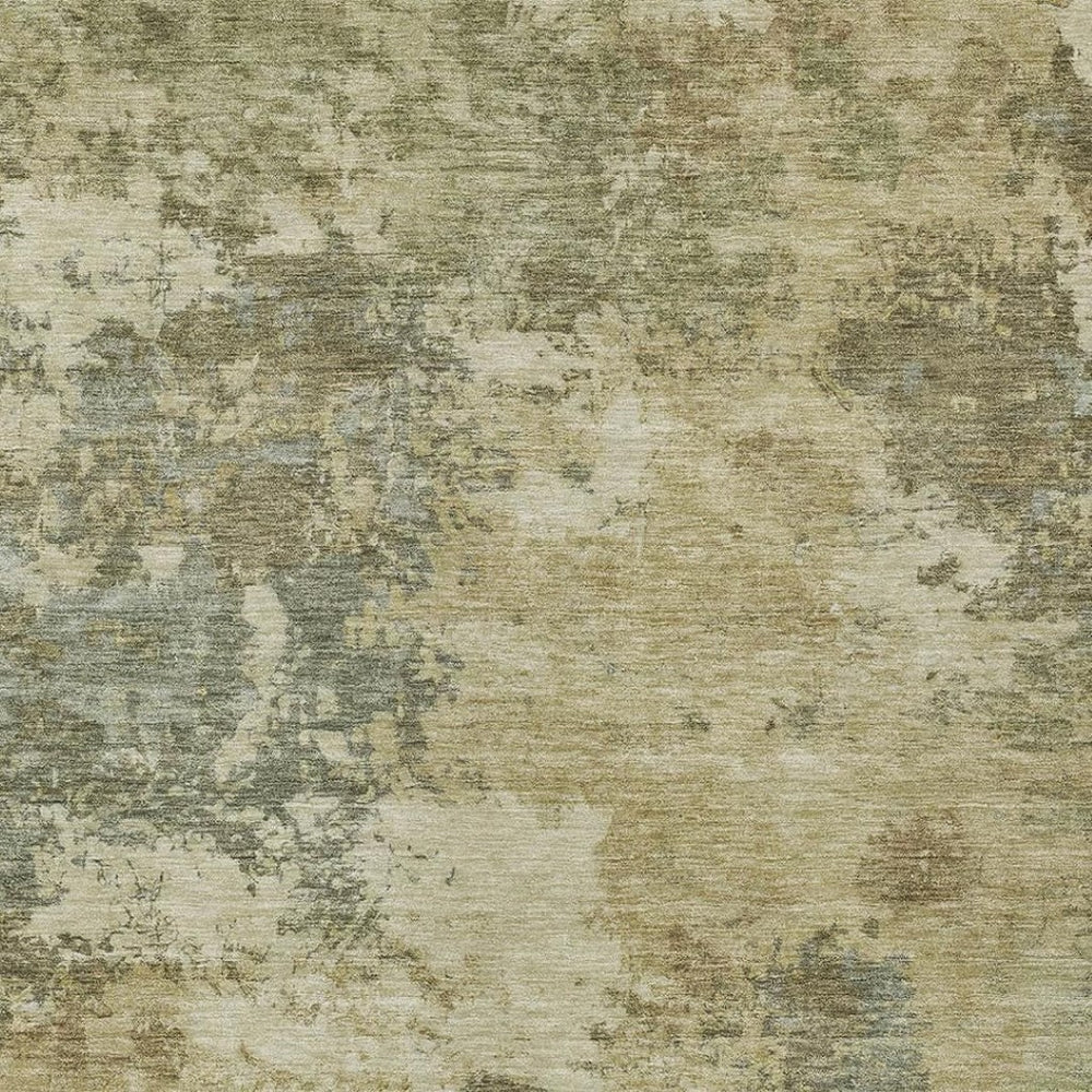 HomeRoots 9' Wheat and Beige Abstract Area Rug – Washable, Durable, Versatile Indoor/Outdoor Design for Any Space 688985