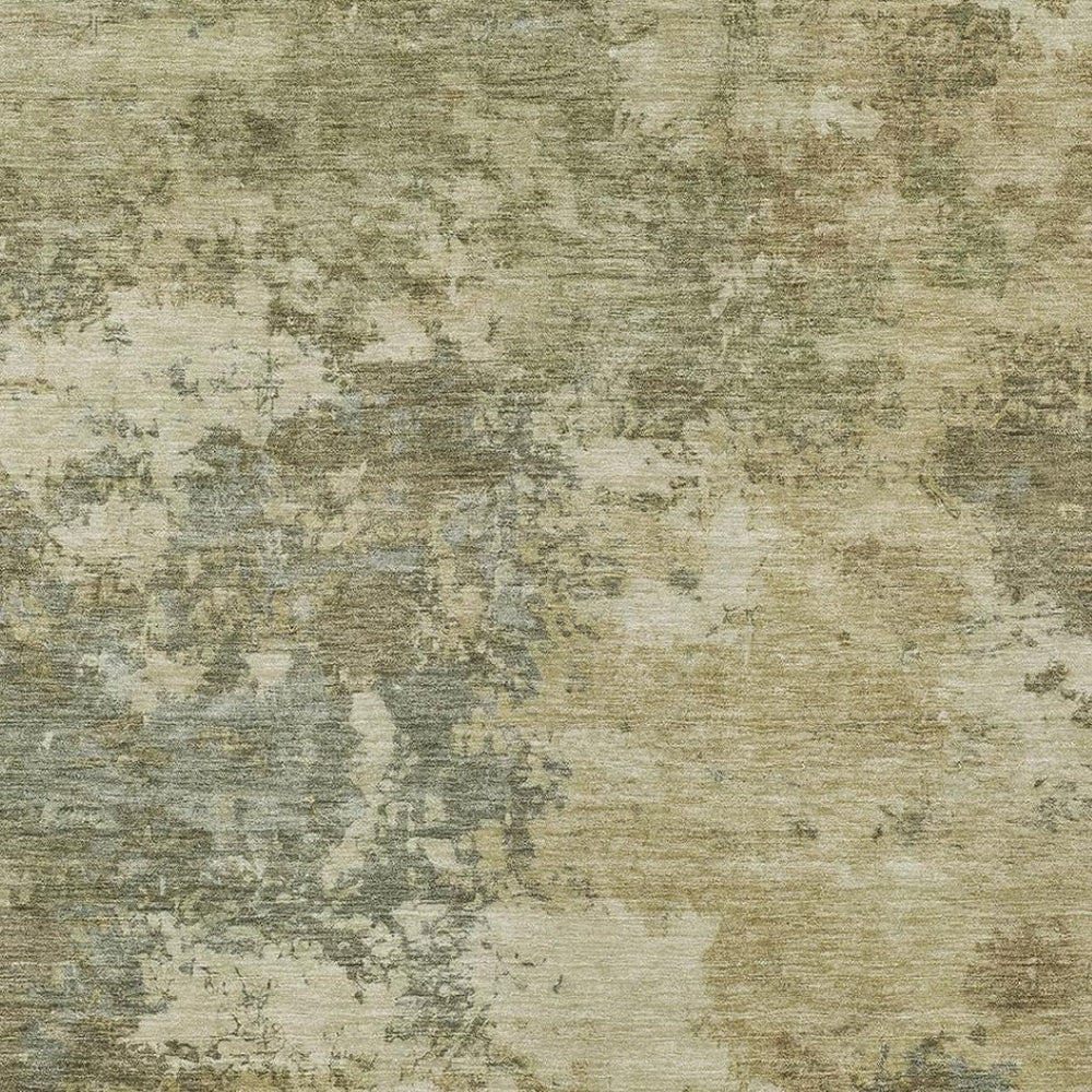 HomeRoots 10' Wheat & Beige Abstract Area Rug – Stylish, Washable, Durable for Indoor & Outdoor Spaces! 688986