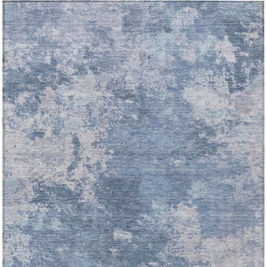 HomeRoots 10' Stylish Blue and Ivory Abstract Indoor Outdoor Area Rug - Washable, Durable, Versatile Design! 688992