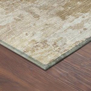 HomeRoots 8' Round Abstract Washable Indoor Outdoor Area Rug - Durable, Stylish, and Perfect for High-Traffic Spaces 688995