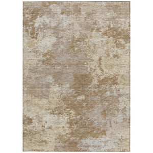 HomeRoots 9' Brown and Beige Abstract Washable Area Rug for Indoor/Outdoor Use - Stylish, Durable, Modern Design 688997
