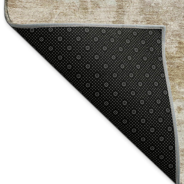 HomeRoots 10' Brown & Beige Abstract Washable Area Rug - Stylish Indoor/Outdoor Design, Stain-Resistant! 688998