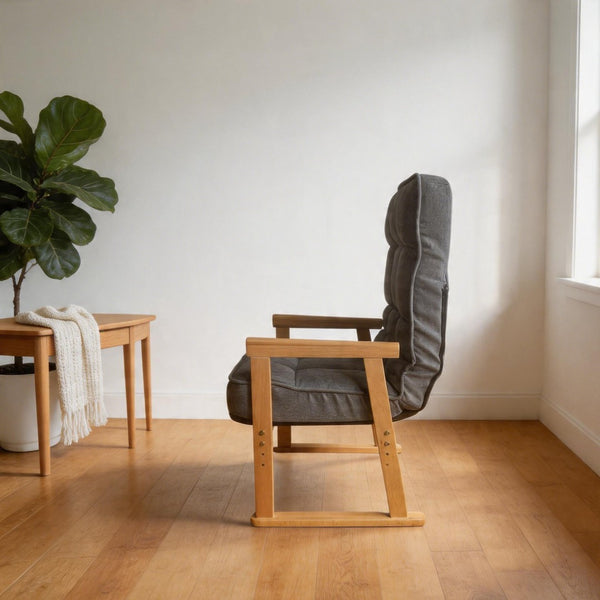 English Elm Modern Ergonomic Lounge Chair Adjustable Lumbar Support Cushioned Seat for Any Room W244P459660