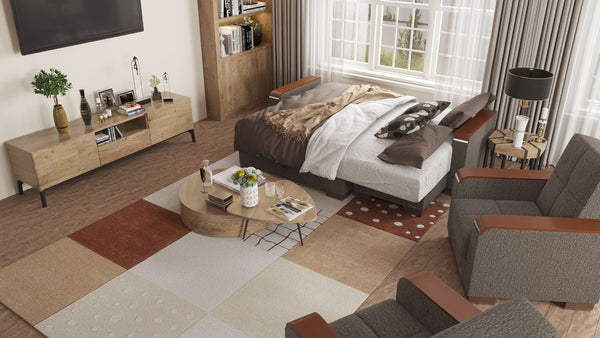 English Elm Primenest Zenaero Convertible Chaise Lounge With Storage - Modern Comfort And Versatile Design! B030P303563-GIGA