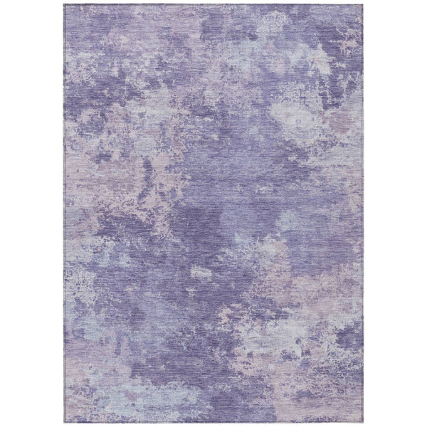 HomeRoots 9' X 12' Premium Plum & Gray Abstract Washable Area Rug - Stylish Indoor/Outdoor Accent for Any Space 689009