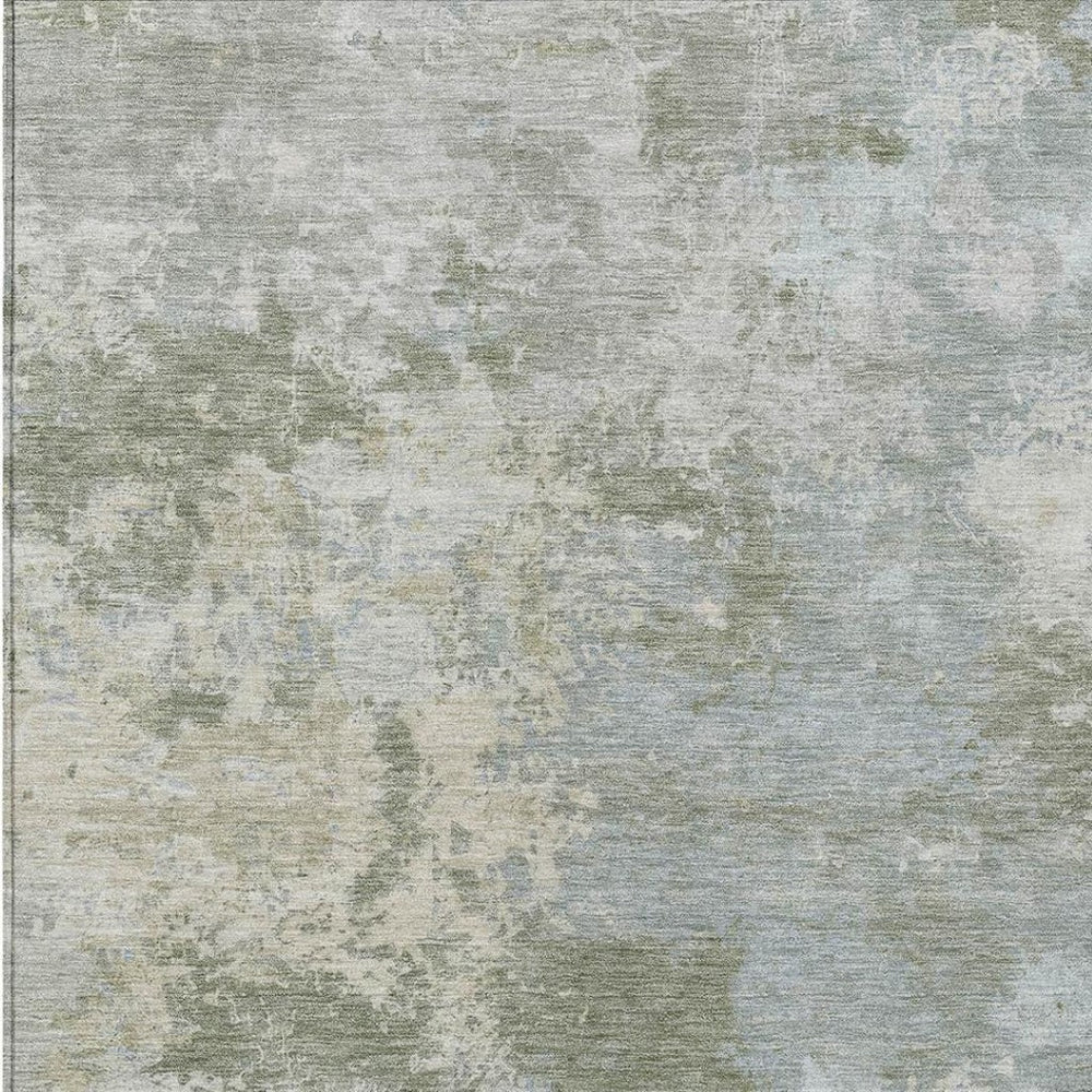 HomeRoots 5' X 8' Sage and Gray Abstract Area Rug – Stylish, Washable, Durable for Indoor & Outdoor Spaces 689012
