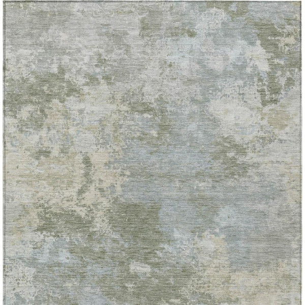HomeRoots 8' X 10' Sage and Gray Abstract Area Rug - Stylish, Washable, Durable for Indoor & Outdoor Use! 689014