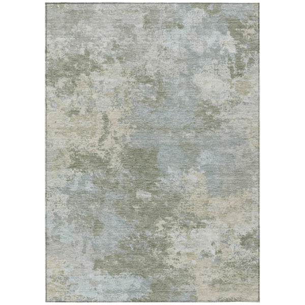 HomeRoots 8' X 10' Sage and Gray Abstract Area Rug - Stylish, Washable, Durable for Indoor & Outdoor Use! 689014