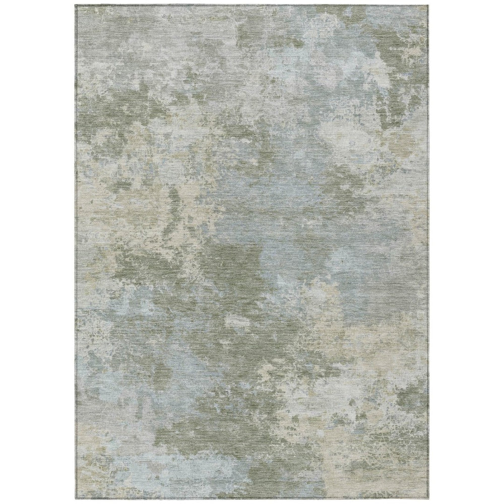 HomeRoots 9' X 12' Stylish Sage and Gray Abstract Area Rug - Durable, Washable, Indoor/Outdoor Design for Any Space 689015
