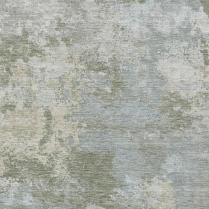 HomeRoots 10' Sage and Gray Abstract Washable Area Rug – Durable Indoor/Outdoor Design for High-Traffic Spaces 689016