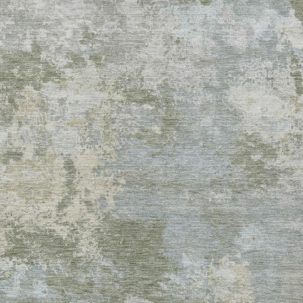HomeRoots 10' Sage and Gray Abstract Washable Area Rug – Durable Indoor/Outdoor Design for High-Traffic Spaces 689016