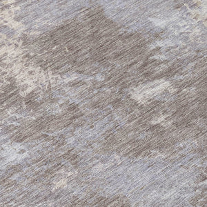 HomeRoots 5' X 8' Taupe and Beige Abstract Washable Area Rug - Stylish, Durable, Indoor/Outdoor for All Spaces 689018