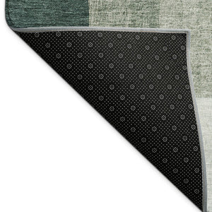 HomeRoots 10' Sage and Ivory Geometric Washable Area Rug - Durable, Stylish, Perfect for Indoor & Outdoor Use! 689028