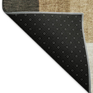 HomeRoots 9' X 12' Stylish Fern Green, Beige & Ivory Geometric Washable Area Rug for Indoor & Outdoor Use 689051