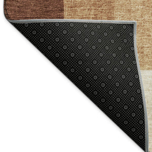 HomeRoots 9' X 12' Stylish Rust and Beige Geometric Area Rug - Washable, Durable, Indoor/Outdoor Versatility! 689057