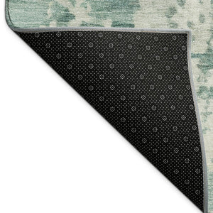 HomeRoots 10' Artichoke Green & Ivory Abstract Washable Area Rug - Durable, Stylish for Indoor & Outdoor Use! 689076