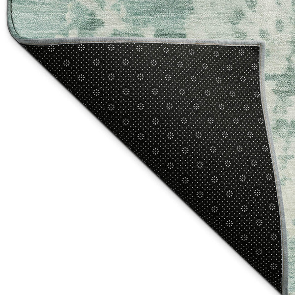 HomeRoots 9' x 12' Aqua & Ivory Abstract Area Rug - Stylish, Washable, Durable for Indoor & Outdoor Spaces! 689081