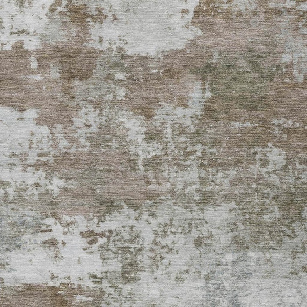 HomeRoots 8' X 10' Brown and Beige Abstract Area Rug – Washable, Durable, Stylish for Indoor & Outdoor Spaces! 689092