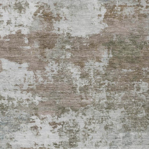 HomeRoots 9' X 12' Modern Brown and Beige Abstract Washable Area Rug – Stylish Indoor/Outdoor Comfort Solution 689093