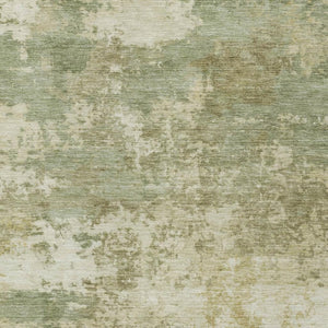 HomeRoots 8' X 10' Vibrant Lime Green & Beige Abstract Area Rug - Washable, Durable, Stain-Resistant Design! 689098