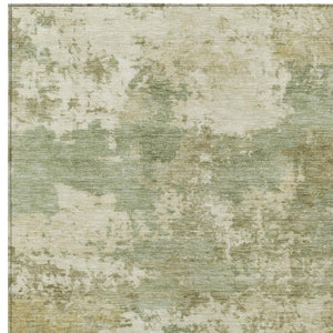 HomeRoots 10' Stylish Lime Green and Beige Abstract Washable Area Rug for Indoor/Outdoor Use – Durable & Chic! 689100