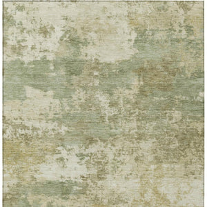 HomeRoots 10' Stylish Lime Green and Beige Abstract Washable Area Rug for Indoor/Outdoor Use – Durable & Chic! 689100