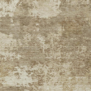 HomeRoots 5' Khaki and Beige Abstract Indoor Outdoor Area Rug - Durable, Machine Washable, Non-Slip Design! 689102