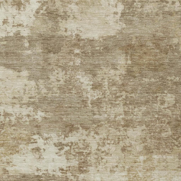 HomeRoots 10' Khaki & Beige Abstract Washable Area Rug – Stylish Indoor/Outdoor Décor for High-Traffic Spaces 689106