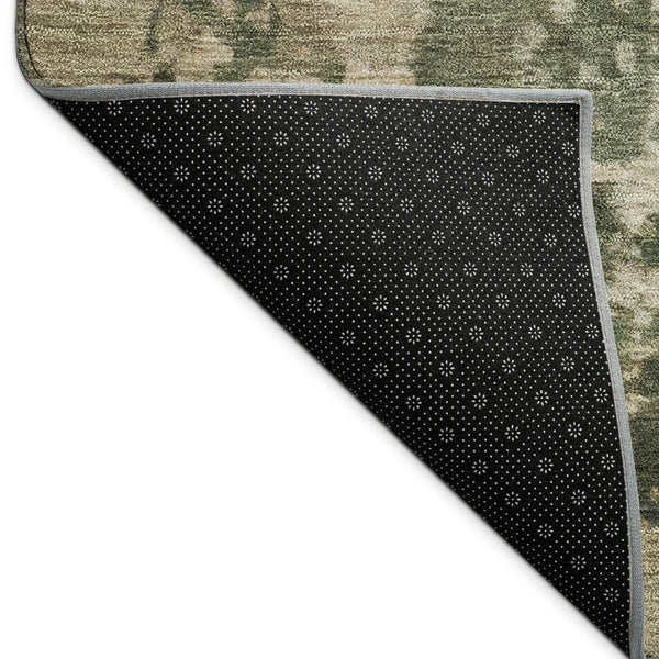 HomeRoots 10' Contemporary Olive Green and Beige Abstract Washable Area Rug for Indoor or Outdoor Use 689112