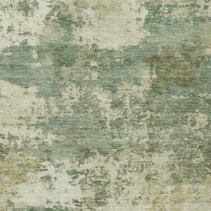 HomeRoots 5' X 8' Sage and Beige Abstract Washable Area Rug - Durable, Stylish for Indoor and Outdoor Spaces 689120