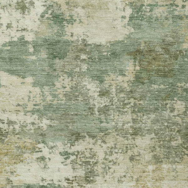 HomeRoots 5' X 8' Sage and Beige Abstract Washable Area Rug - Durable, Stylish for Indoor and Outdoor Spaces 689120