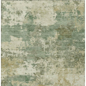 HomeRoots 8' X 10' Modern Sage & Beige Abstract Area Rug – Washable, Durable, Stylish for Indoor & Outdoor Use 689122